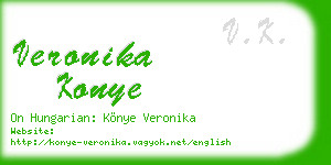 veronika konye business card
